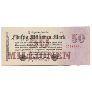 Germany - Weimar Republic 50 Millionen Mark 1923