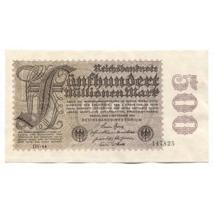 Germany - Weimar Republic 500 Millionen Mark 1923