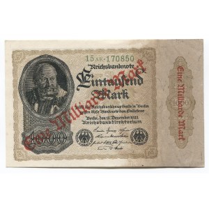 Germany - Weimar Republic 1 Milliarde Mark on 1000 Mark 1923 (ND)