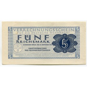 Germany - Third Reich 5 Reichsmark 1944
