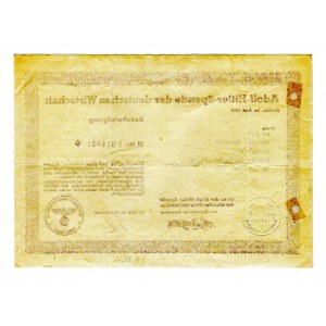 Germany - Third Reich Adolf Hitler Wirtschaft Spende Company Certificate 1942