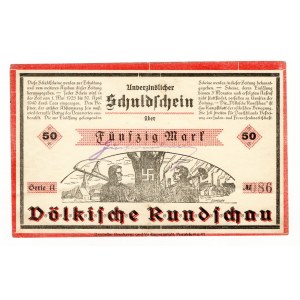 Germany - Third Reich Frankfurter Rundschau 50 Mark 1940