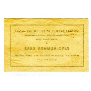 Germany - Third Reich Netherland Winter Help Adress Card 1942