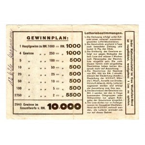 Germany - Third Reich Westfalen-Nord 2 Lospreis Mark 1933