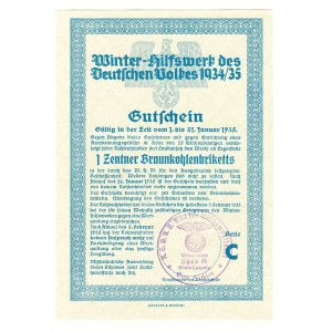 Germany - Third Reich Winterhilfswerk 1 Reichsmark 1934 - 1935 Seria C