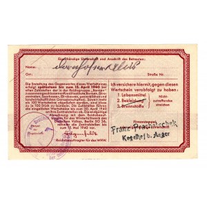 Germany - Third Reich Winterhilfswerk 1 Reichsmark 1939 - 1940