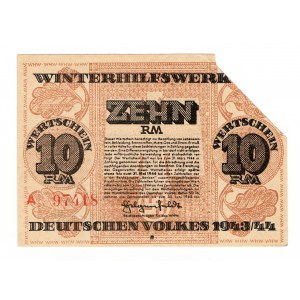 Germany - Third Reich Winterhilfswerk 10 Reichsmark 1943 - 1944