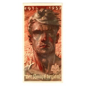 Germany - Third Reich Winterhilfswerk Advertisement Card Man 1936 - 1937