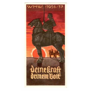 Germany - Third Reich Winterhilfswerk Advertisement Card Rider 1936 - 1937