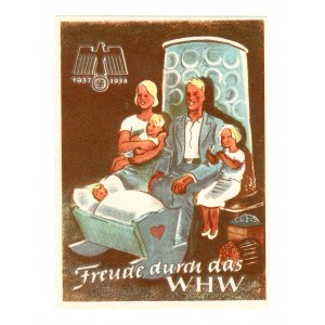 Germany - Third Reich Winterhilfswerk Advertisement Card Happy Family 1937 - 1938