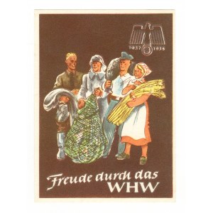 Germany - Third Reich Winterhilfswerk Advertisement Card Workers 1937 - 1938