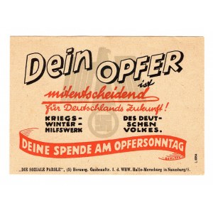 Germany - Third Reich Winterhilfswerk Advertisement 1939