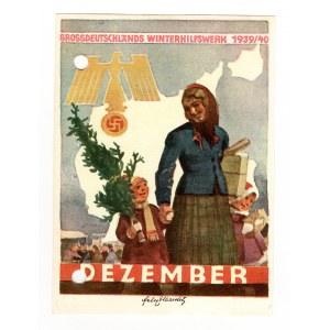 Germany - Third Reich Winterhilfswerk Advertisement Card Wonam with Children 1939 - 1940 December