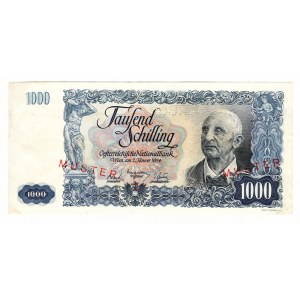 Austria 1000 Shillings 1954 Specimen