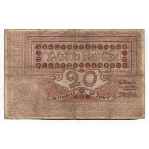 Belgium 20 Francs 1913