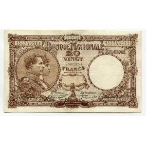Belgium 20 Francs 1924