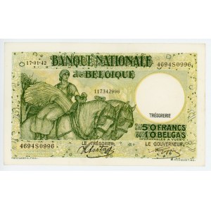 Belgium 50 Francs 1942