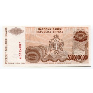 Bosnia & Herzegovina 50000000000 Dinara 1993 Rare