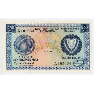 Cyprus 250 Mils 1981