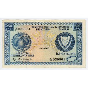 Cyprus 250 Mils 1981