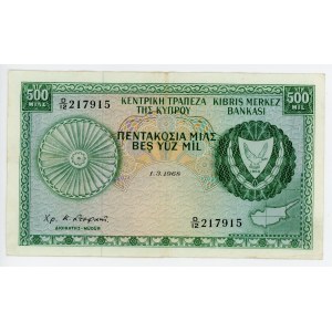 Cyprus 500 Mils 1968