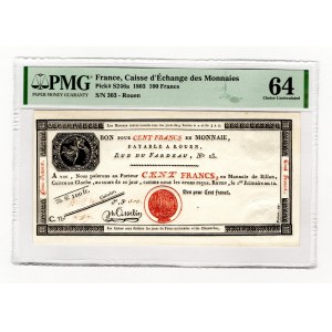 France Rouen 100 Francs 1803 PMG 64