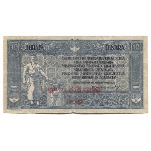 Yugoslavia 40 Kronen on 10 Dinara 1919