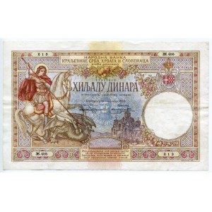 Yugoslavia 1000 Dinara 1920