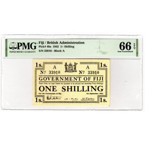 Fiji 1 Shilling 1942 PMG 66 EPQ