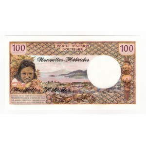 New Hebrides 100 Francs 1972 (ND)