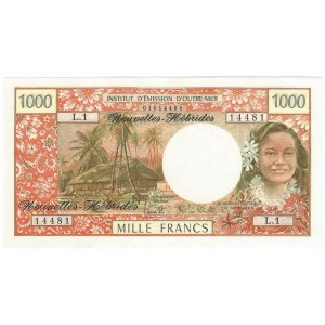 New Hebrides 1000 Francs 1975 (ND)