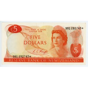 New Zealand 5 Dollars 1975 - 1977 (ND) Replacement