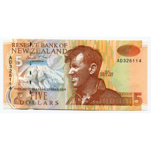 New Zealand 5 Dollars 1999