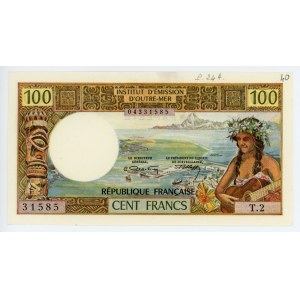 Tahiti 100 Francs 1971