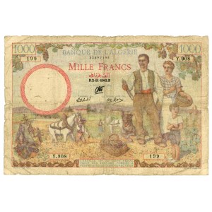 Algeria 1000 Francs 1942