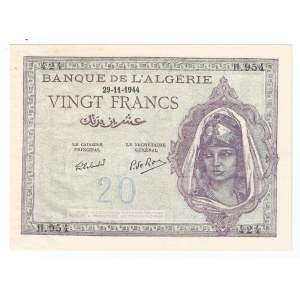 Algeria 20 Francs 1944
