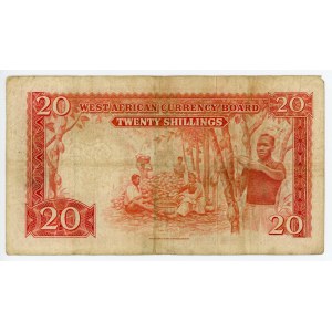 British West Africa 20 Shillings 1954