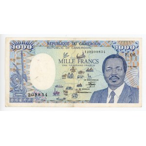Cameroon 1000 Francs 1989