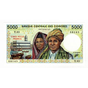 Comoros 5000 Francs 1994 - 2005 (ND)