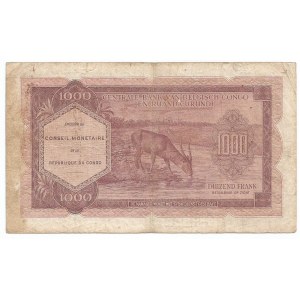 Congo Democratic Republic 1000 Francs 1962