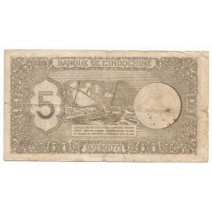 French Somaliland Djibouti 5 Francs 1945 (ND)