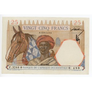 French West Africa 25 Francs 1942