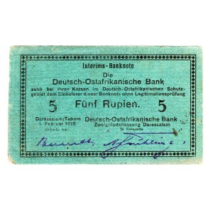 German East Africa 5 Rupien 1916