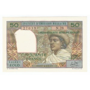 Madagascar 50 Francs 1964 - 1970 (ND)