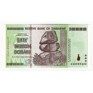 Zimbabwe 50 Trillion Dollars 2008