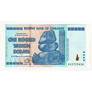Zimbabwe 100 Trillion Dollars 2008