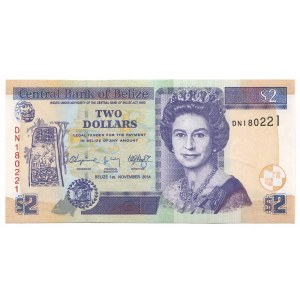 Belize 2 Dollars 2014