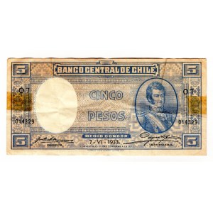 Chile 5 Pesos 1933