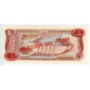 Dominican Republic 5 Pesos Oro 1987 Specimen