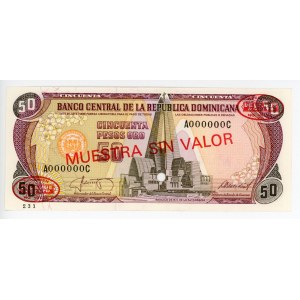 Dominican Republic 50 Pesos Oro 1987 Specimen